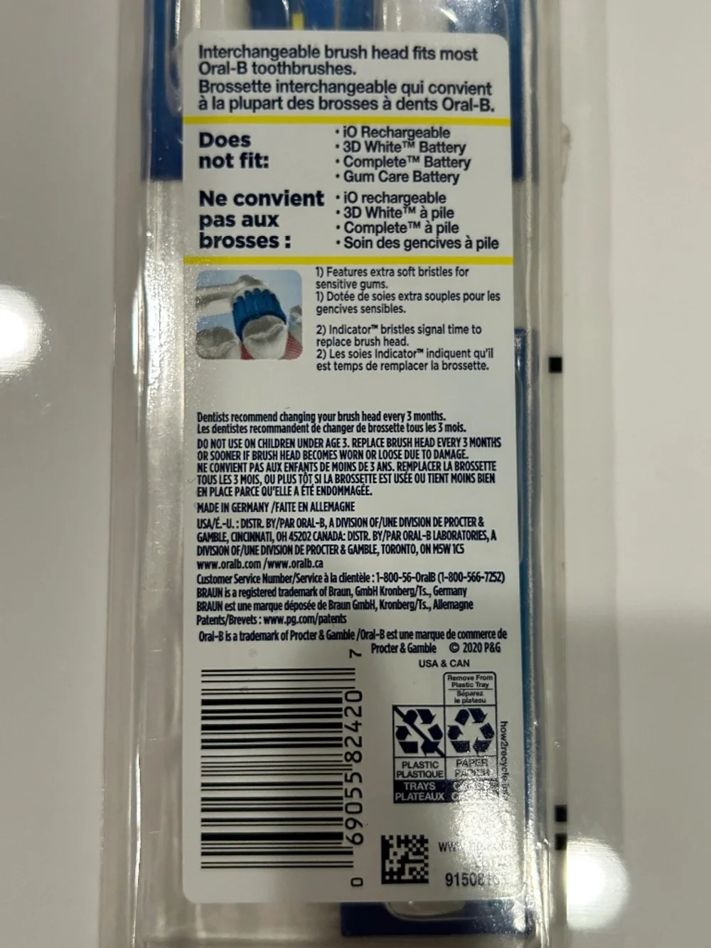 6 Brand New Oral-B Sensitive Gum Care Electric Toothbrush Replacement Brush Head